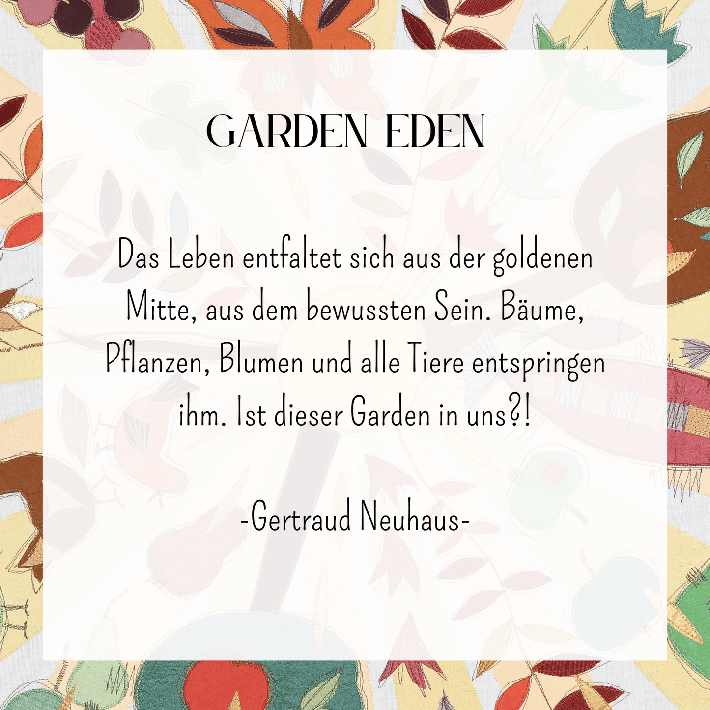 "Der Garden Eden " - Kunstdruck/Fine Art Print
