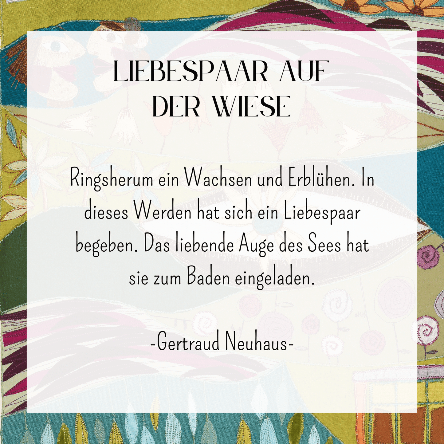 "Liebespaar auf der Wiese" - Kunstdruck/Fine Art Print