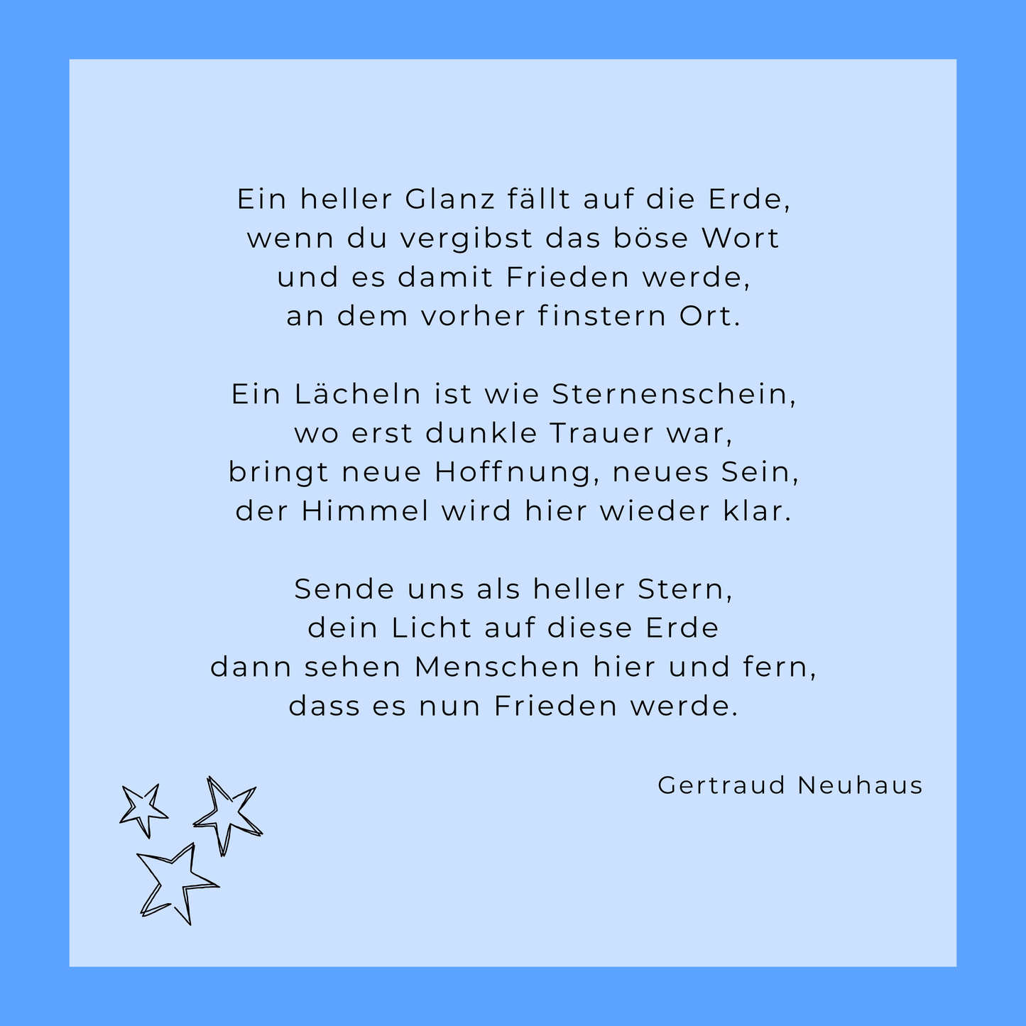 "Ein Stern wie Du" Gedicht mit Geschenkkuvert