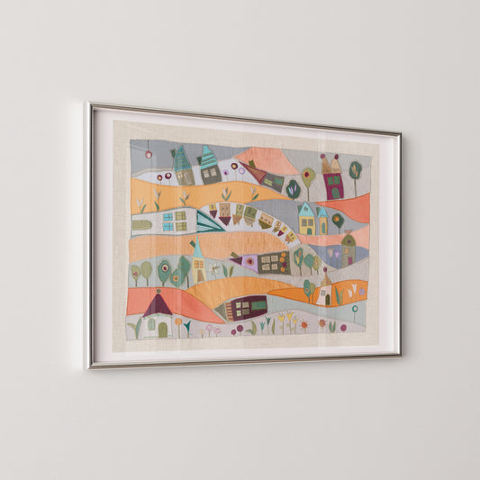 "Dorf in der Morgenröte"-Kunstdruck/Fine Art Print