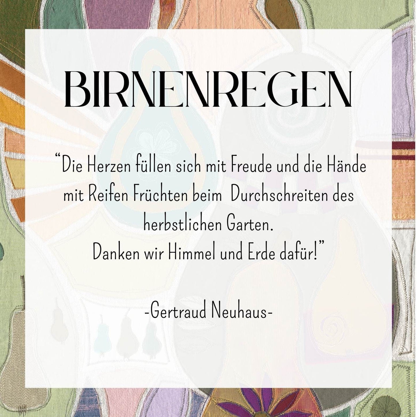 "Birnenregen"- Kunstdruck/Fine Art Print