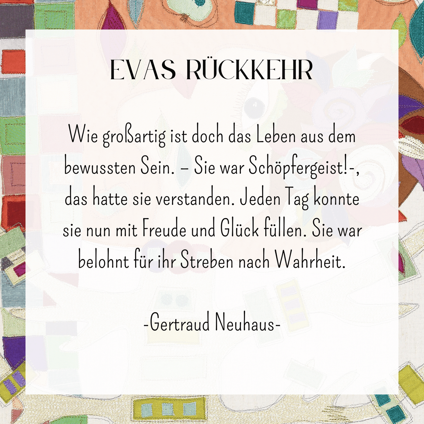"Eva's Heimkehr" - Kunstdruck/Fine Art Print