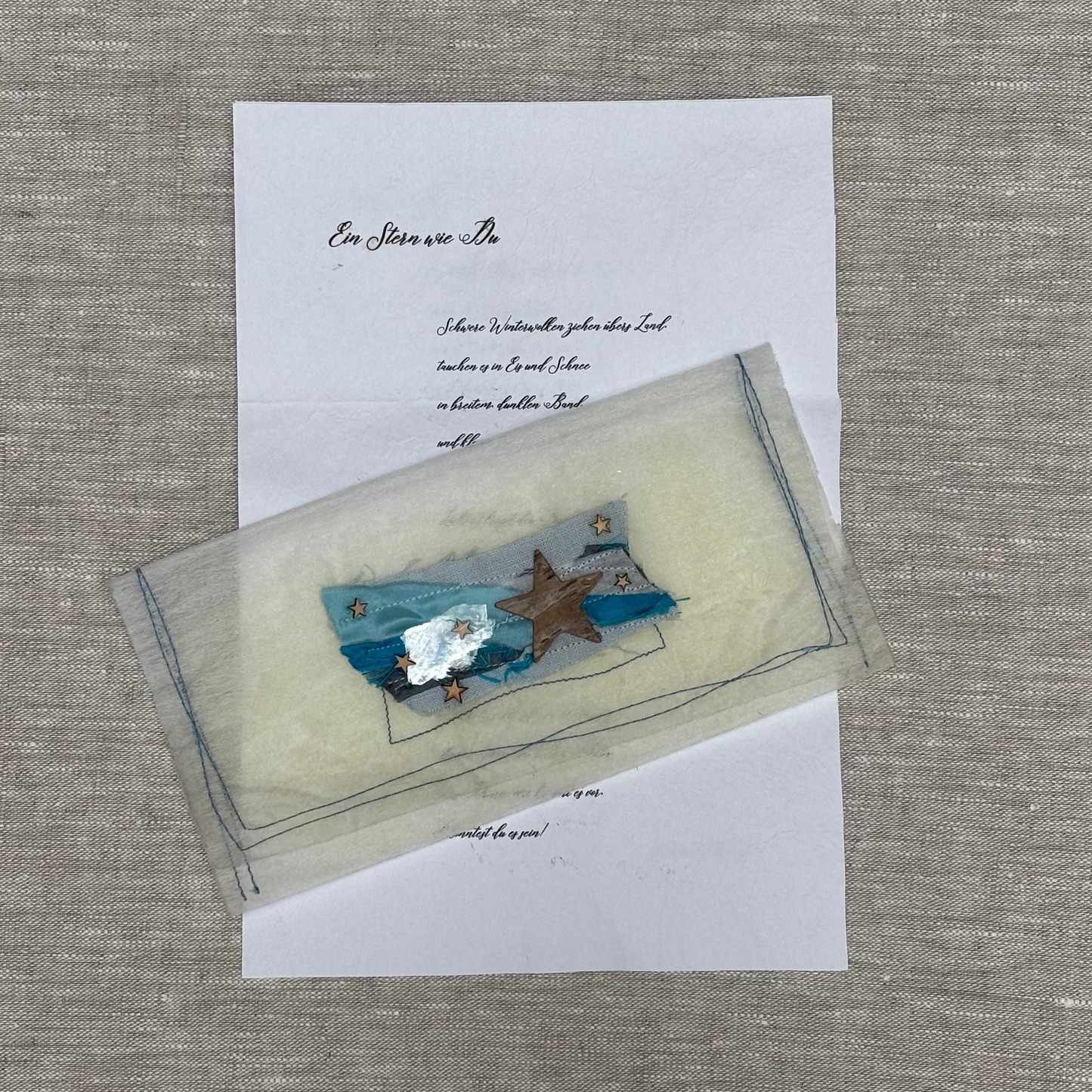 "Ein Stern wie Du" Gedicht mit Geschenkkuvert