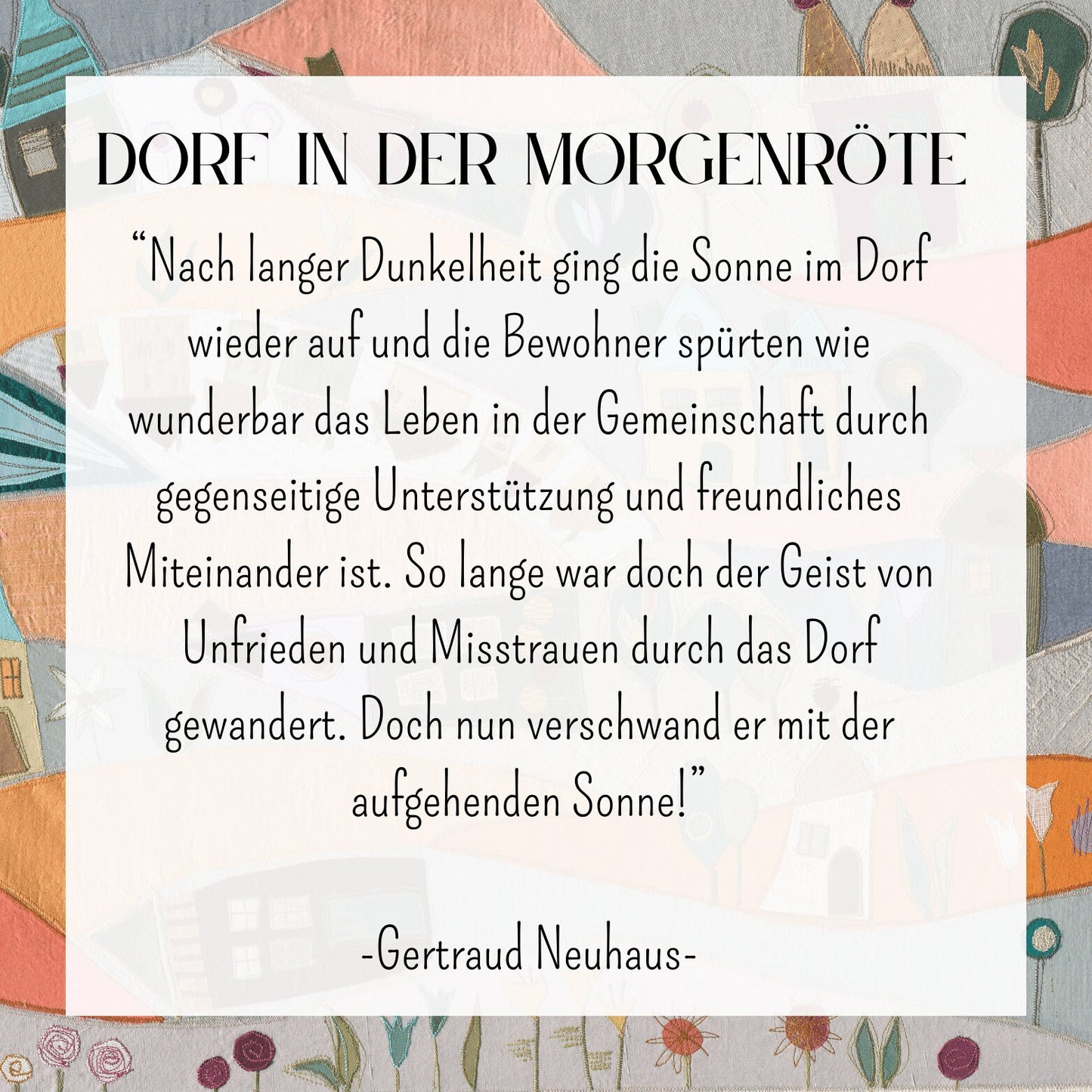 "Dorf in der Morgenröte"-Kunstdruck/Fine Art Print