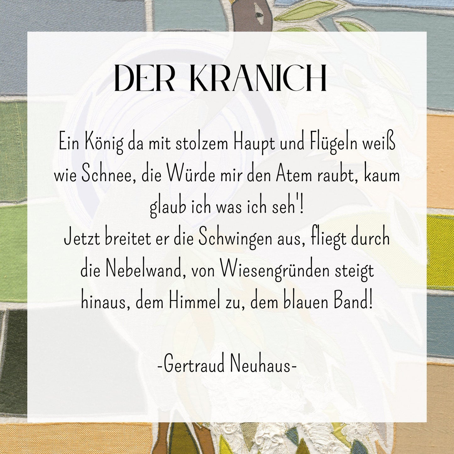 "Der Kranich"- Kunstdruck/Fine Art Print