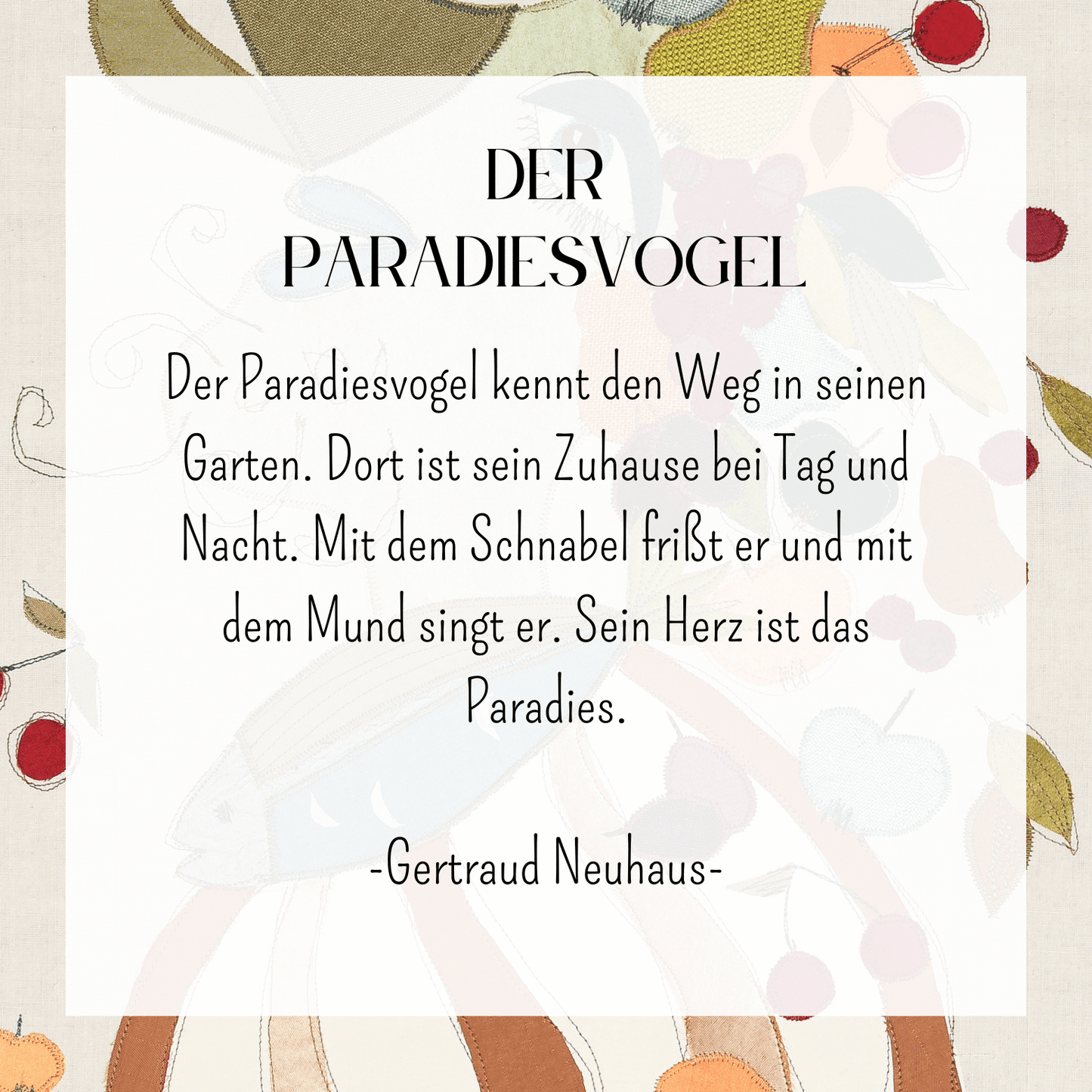 "Der Paradiesvogel" - Kunstdruck/Fine Art Print