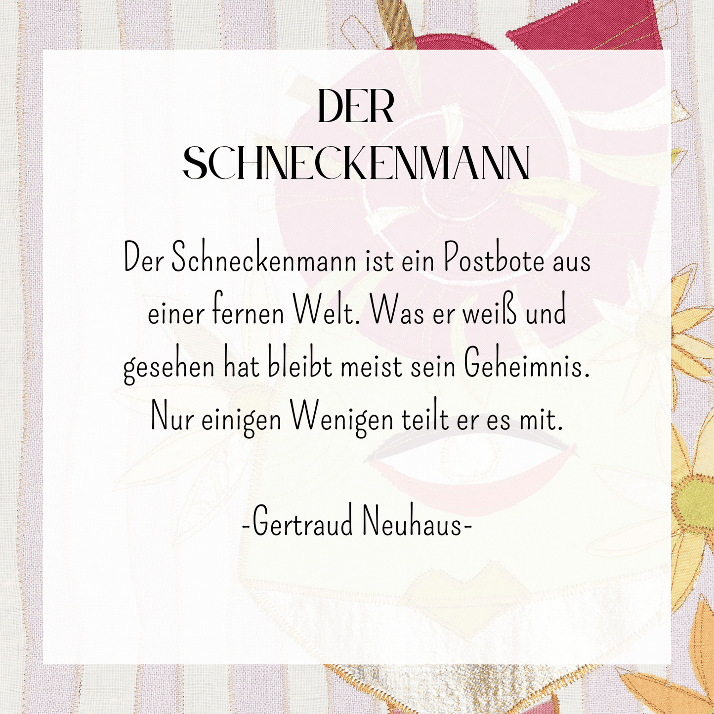 "Der Schneckenmann" - Kunstdruck/Fine Art Print