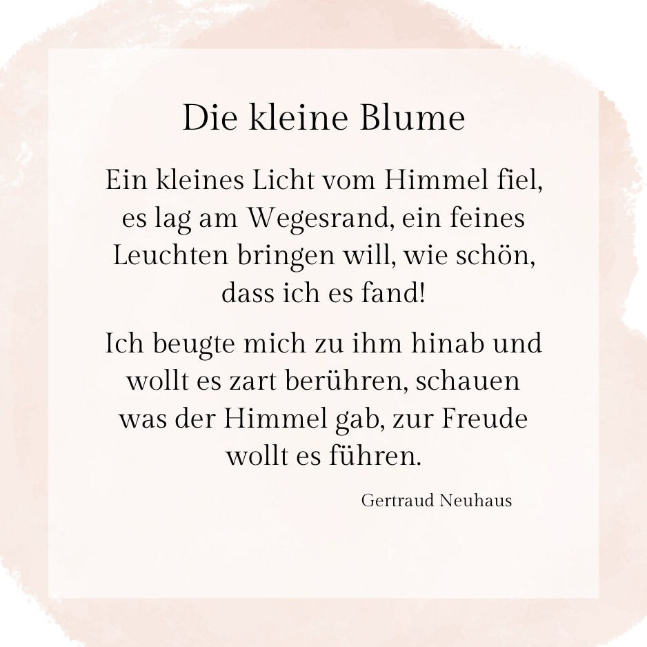 "Die kleine Blume" LichtWorte