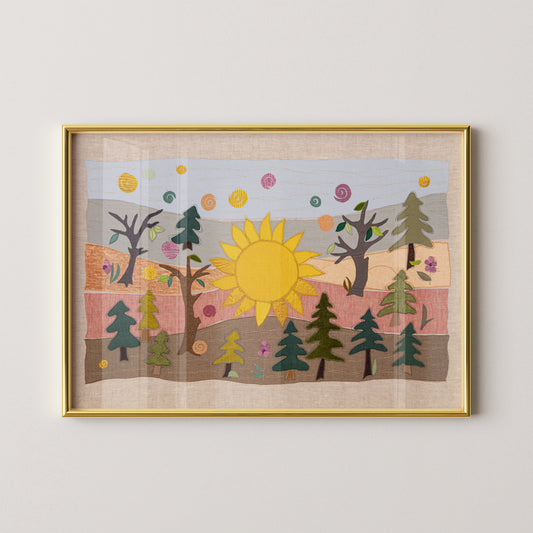 "Sonne überm Land" - Kunstdruck/Fine Art Print