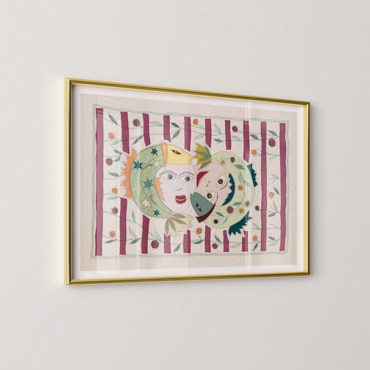 "Spielende Kinder am Fluss" - Kunstdruck/Fine Art Print