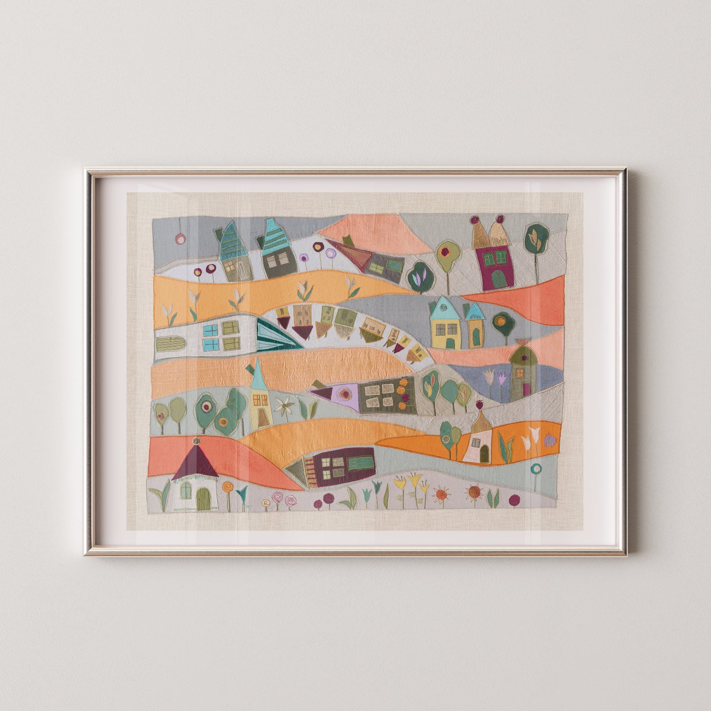 "Dorf in der Morgenröte"-Kunstdruck/Fine Art Print