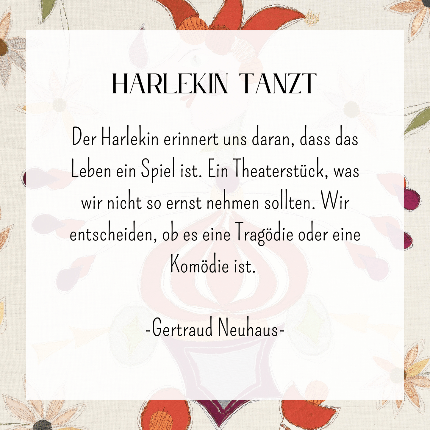 "Harlekin tanzt" - Kunstdruck/Fine Art Print