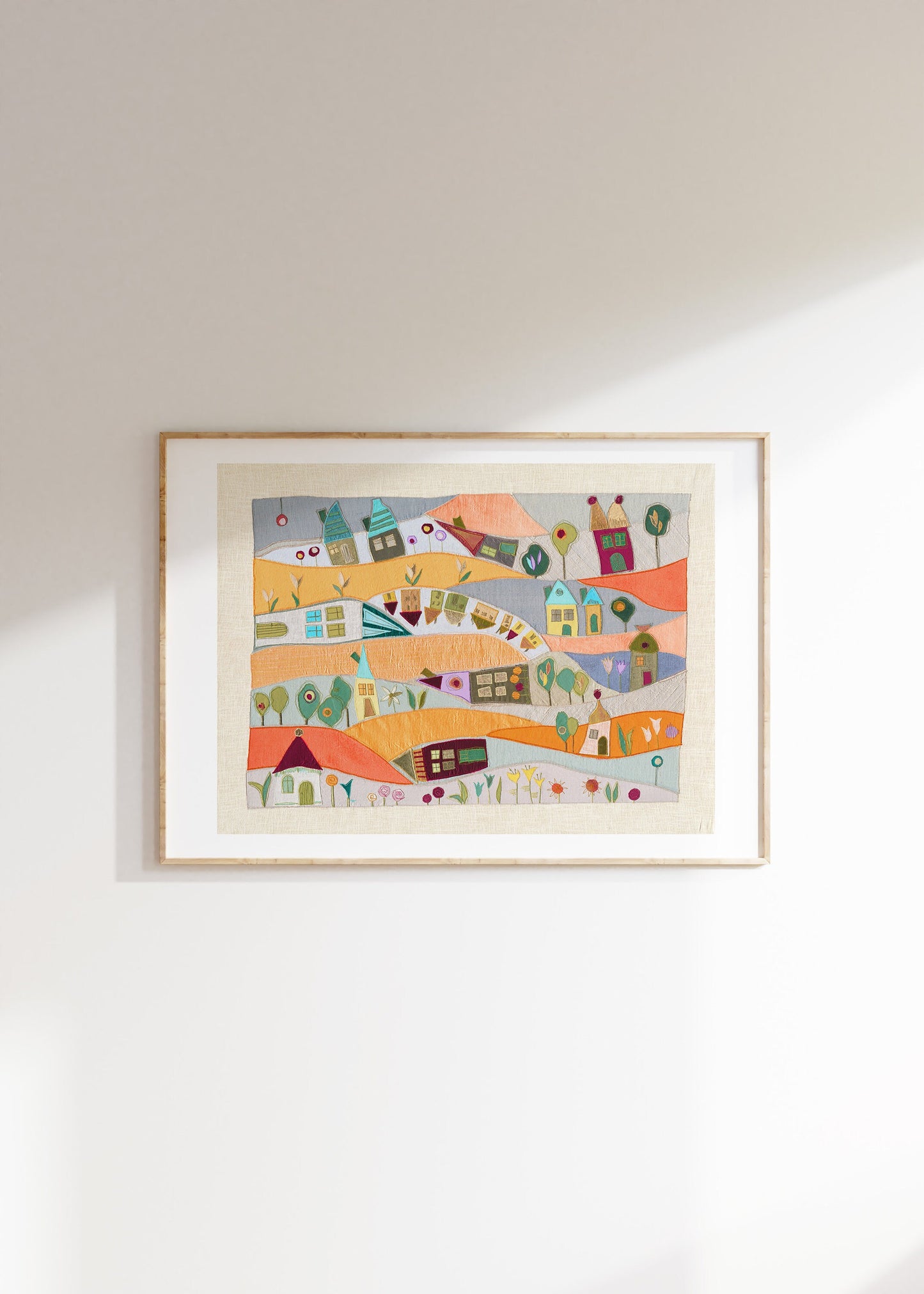 "Dorf in der Morgenröte"-Kunstdruck