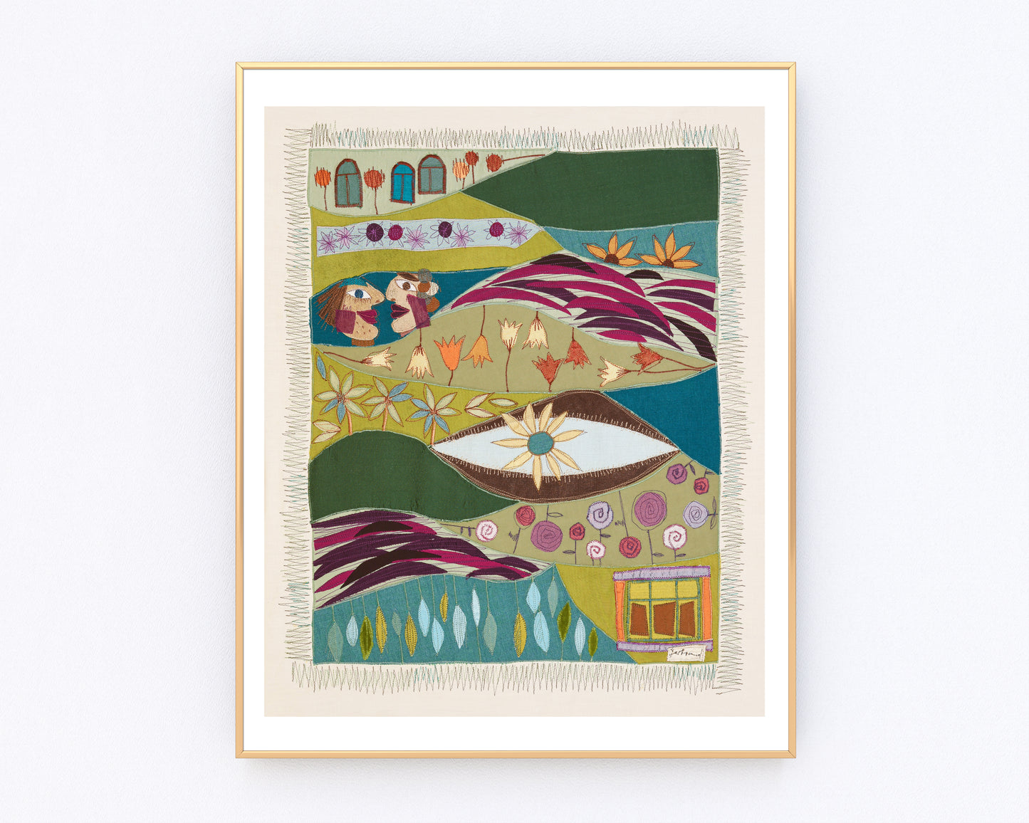 "Liebespaar auf der Wiese" - Kunstdruck/Fine Art Print