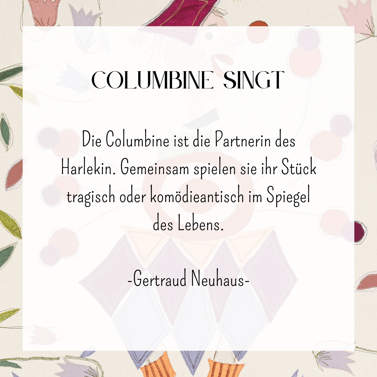 "Columbine singt" - Kunstdruck/Fine Art Print