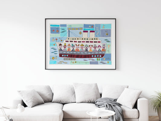 "Auf dem Meer"- Kunstdruck