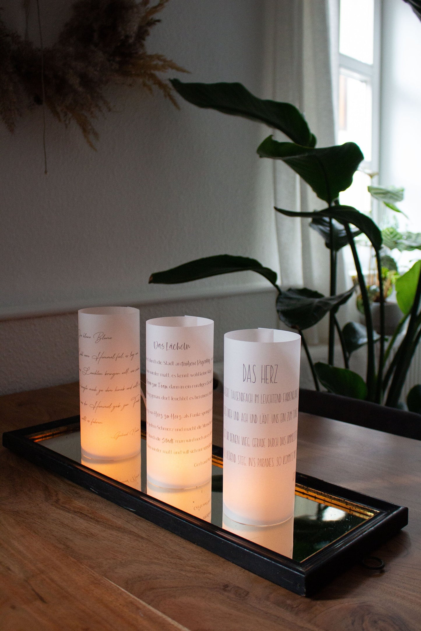 Gedicht Set, Poem, Teelicht, Hülle, Lyrics, Deko, Ästhetik, Windlicht, Hochzeit, Tischdeko, LichtWorte