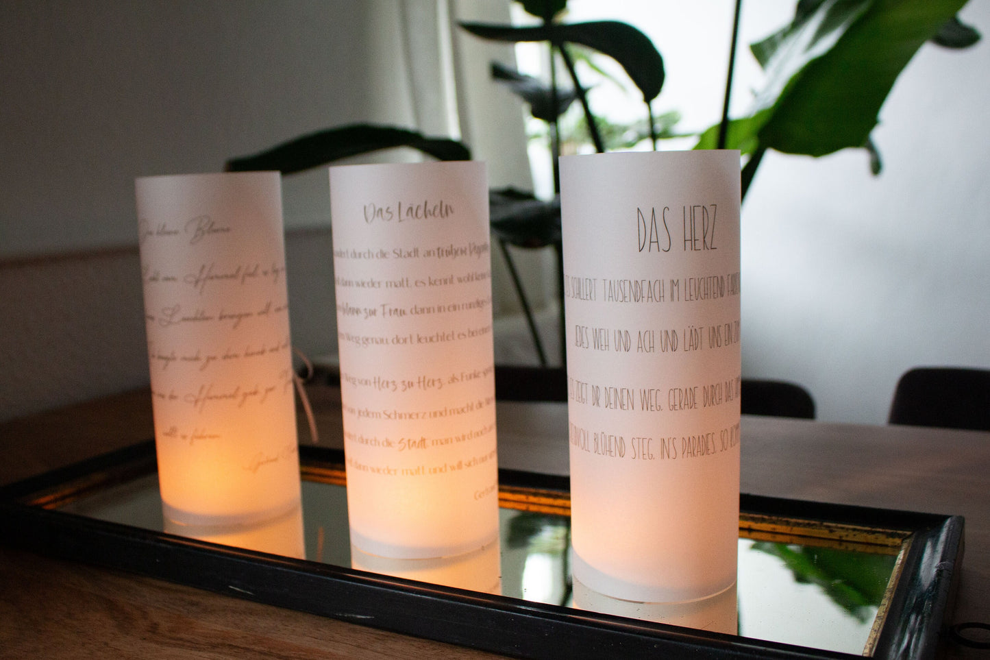 Gedicht Set, Poem, Teelicht, Hülle, Lyrics, Deko, Ästhetik, Windlicht, Hochzeit, Tischdeko, LichtWorte